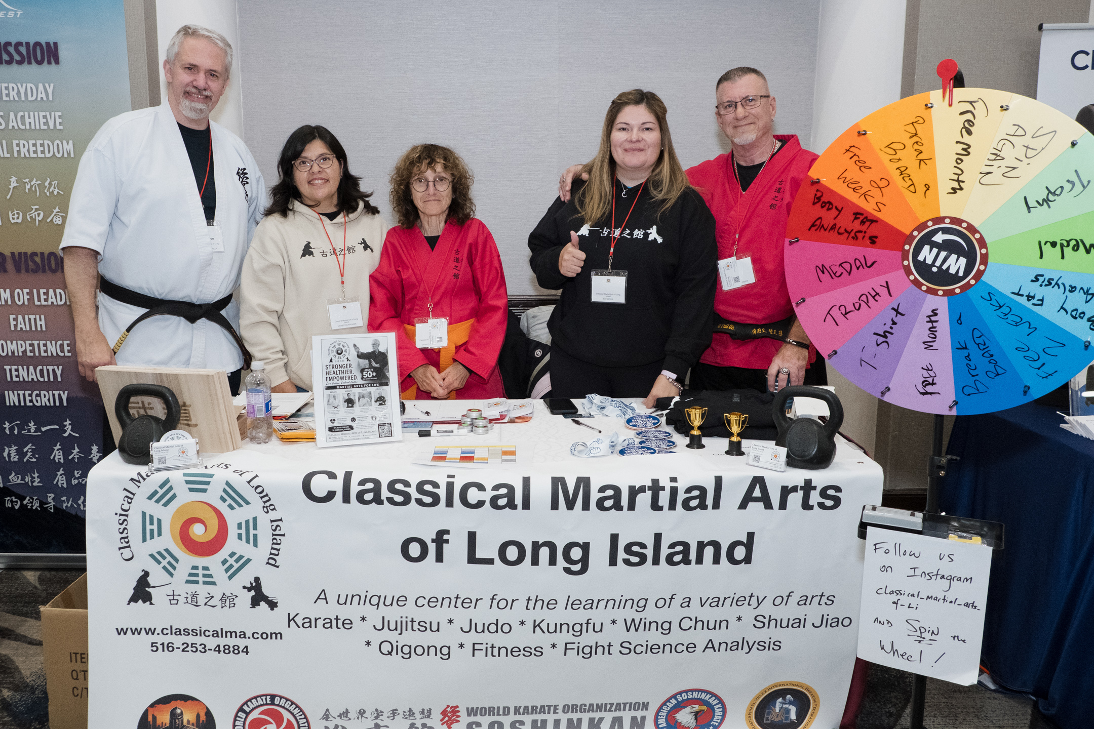 Classical Martial Arts staff at its booth