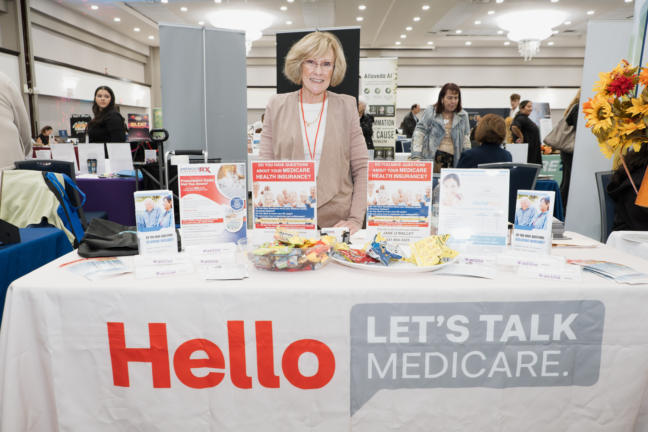 A woman is ready to share information about Medicare