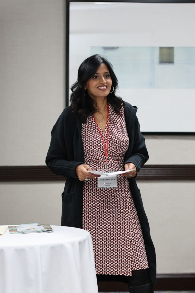 Zee Saleem teaches a class